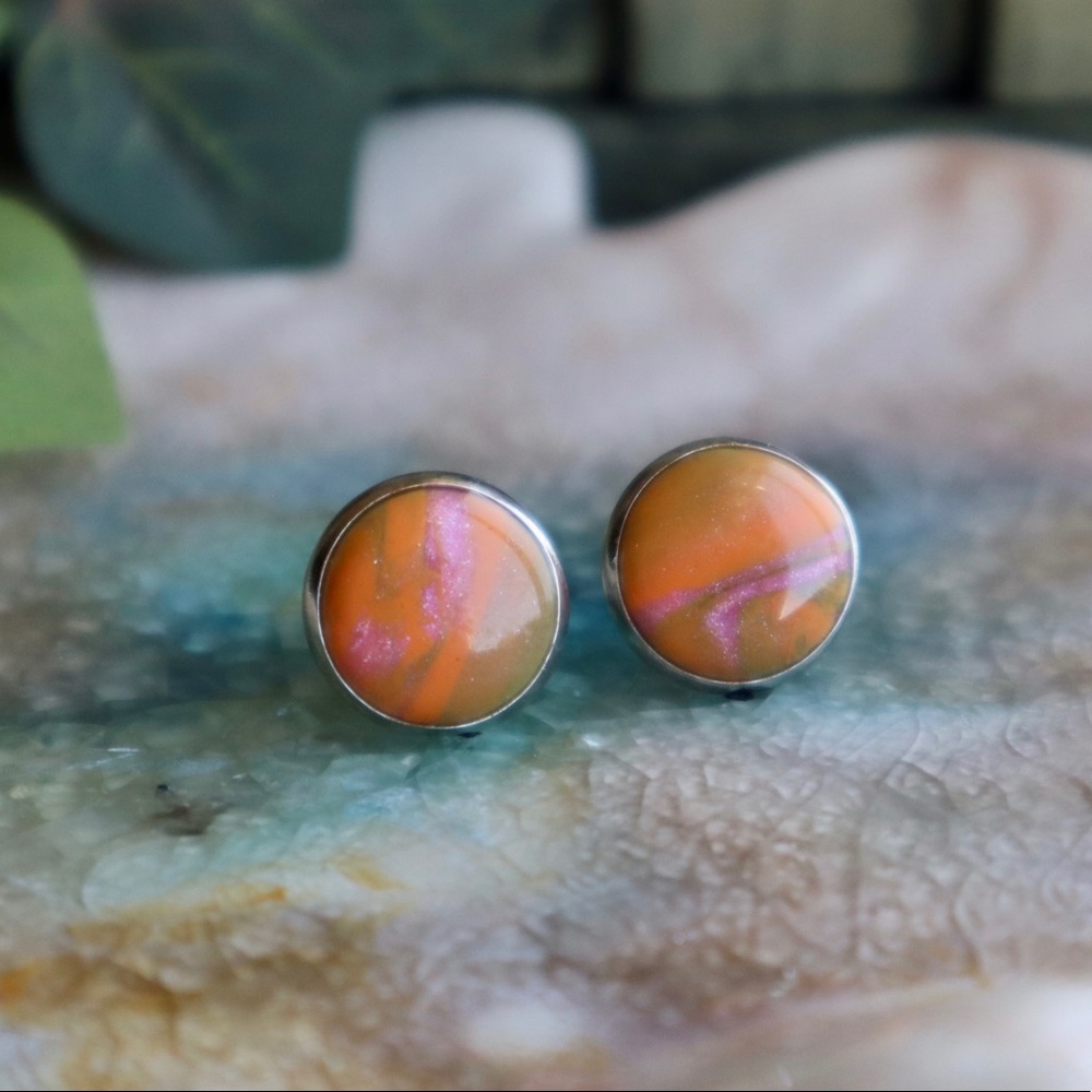 Handmade Polymer Clay Stud Earrings